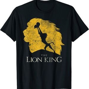 Disney The Lion King Rafiki & Simba Silhouette Distressed